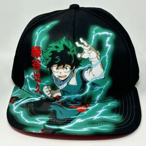 My Hero Academia Izuku Midoriya Hat Baseball Cap Black Manga Anime Deku Snapback